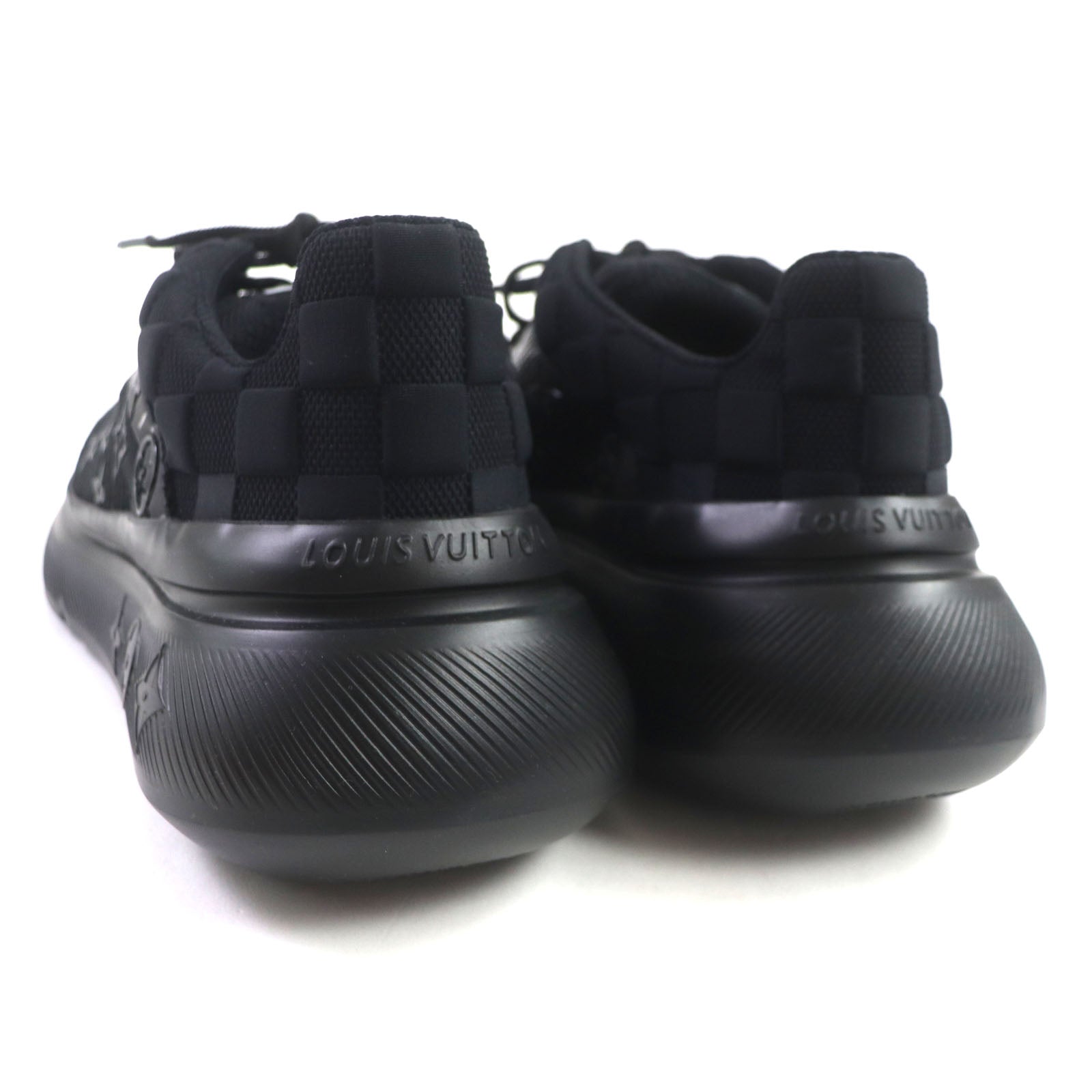 LOUIS VUITTON sneakers Nylon black Monogram Damier Show Up Line mens 6