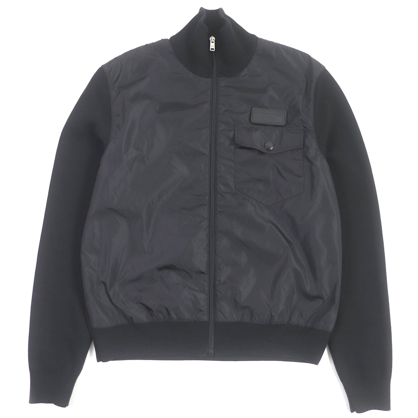 PRADA Blouson UMC134 Main: 100% virgin wool, Part: 100% polyamide (nylon) black mens 46