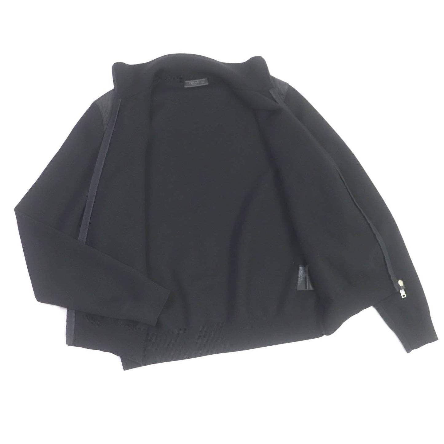 PRADA Blouson UMC134 Main: 100% virgin wool, Part: 100% polyamide (nylon) black mens 46