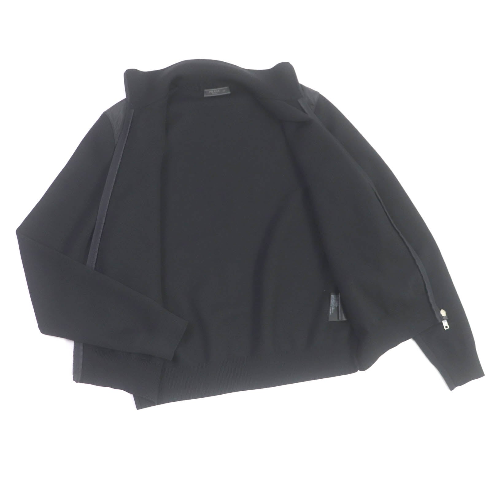 PRADA Blouson UMC134 Main: 100% virgin wool, Part: 100% polyamide (nylon) black mens 46