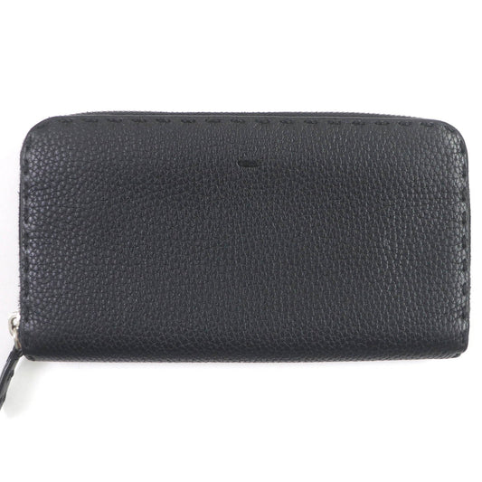 FENDI Long Wallet Purse 7M0210 Main: Leather black Celeria mens