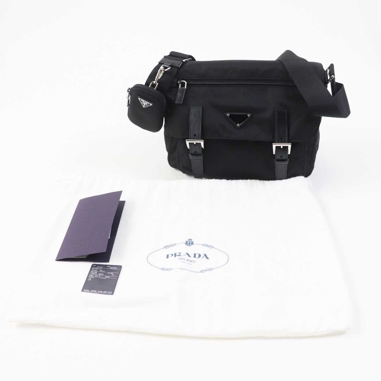 PRADA Shoulder Bag Main: Nylon, Part: Leather NERO Black Re-Nylon Women