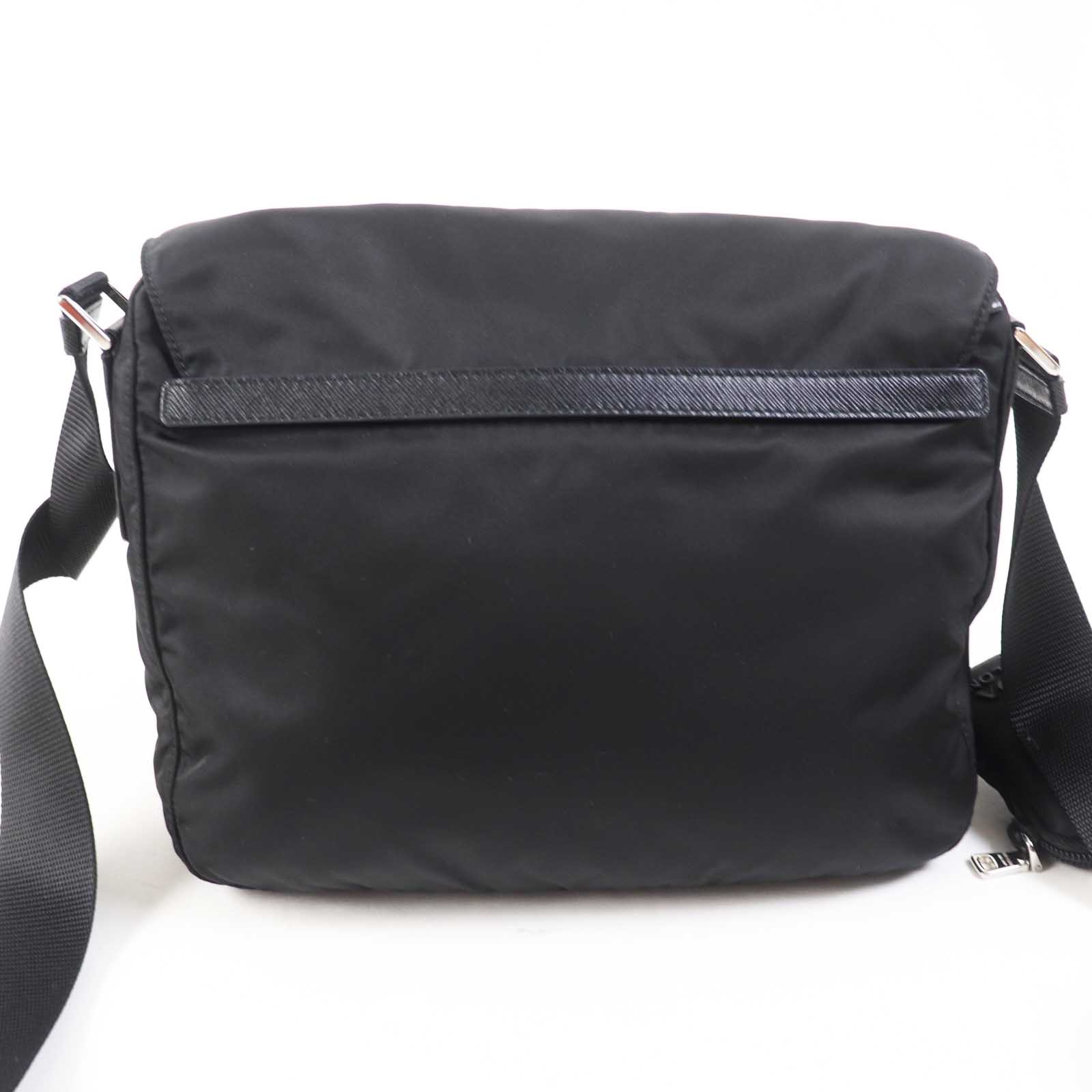 PRADA Shoulder Bag Main: Nylon, Part: Leather NERO Black Re-Nylon Women