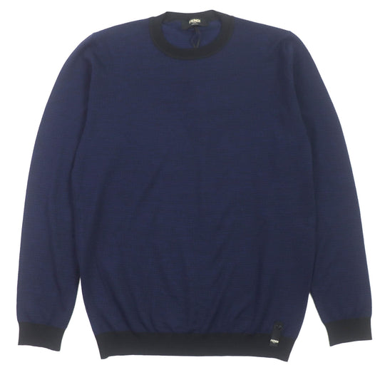 FENDI knit FZY078 Main: 100% wool Navy mens 52