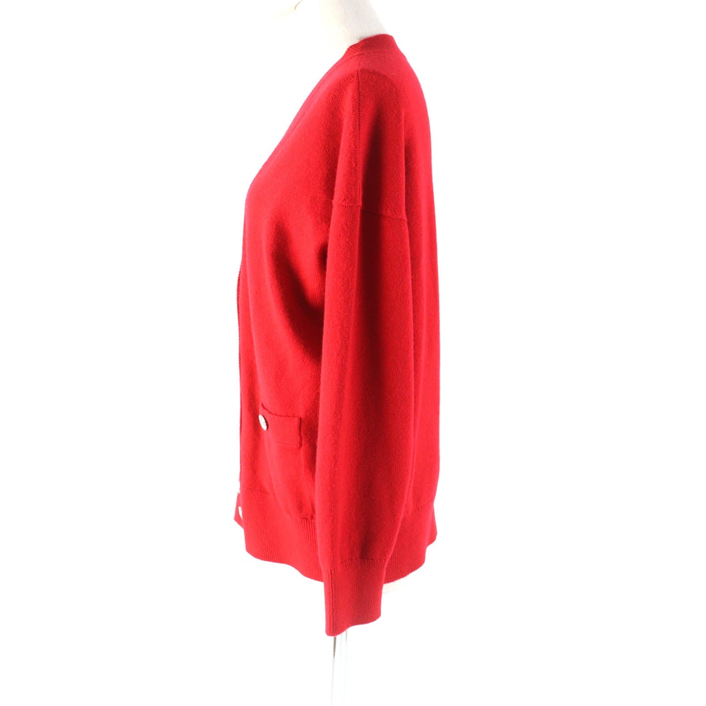 Chanel Cashmere V-neck Cardigan with Jewel Buttons Classic Flap Tote
