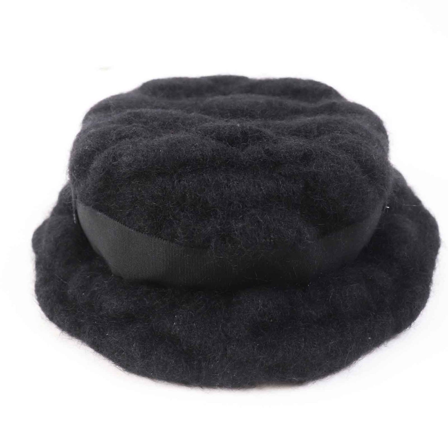 Chanel Mohair Rayon COCO Mark Hat Black M Classic Flap Tote