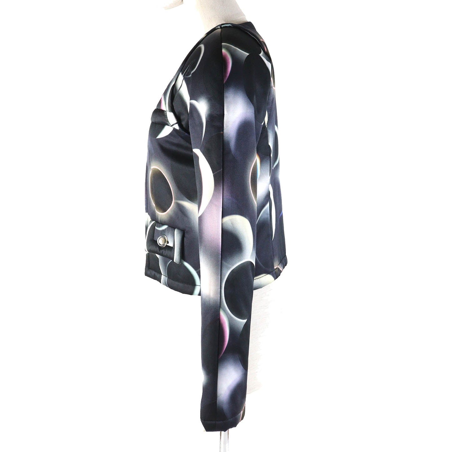 Chanel COCO Mark Button Print Jacket Black 34 Classic Flap Tote