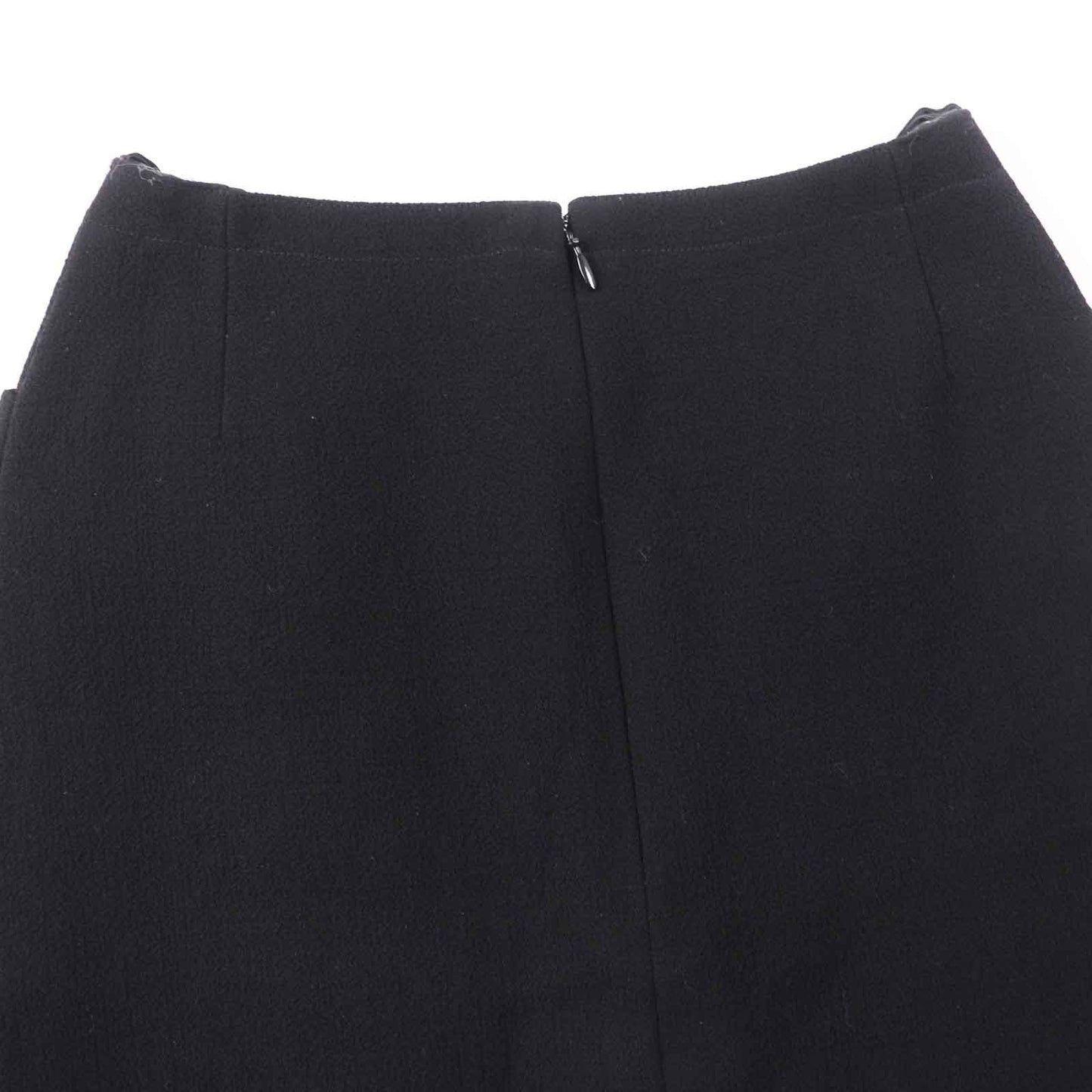Chanel Wool Tweed Skirt Black 36 Classic Flap Tote