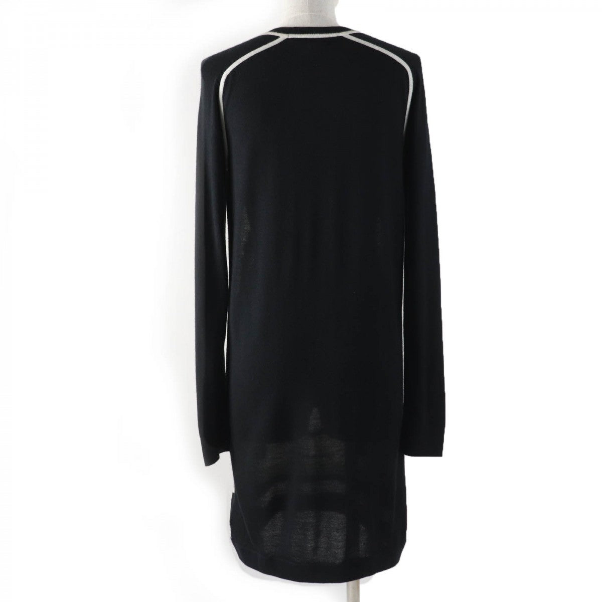 HERMES one piece Part: 100% silk, Main: 50% cashmere, Main: 50% silk, Part: 50% silk, Part: 49% cashmere Black White Poste et Cavalerie Sabre Bag Women 34