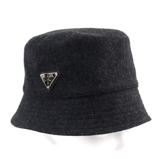 PRADA hat 2HC137 Outer: 100% wool, Lining: 100% cotton Dark gray mens M
