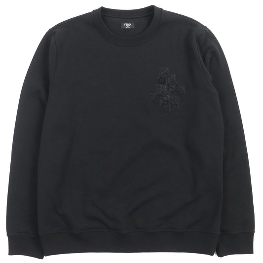 FENDI sweat FY0178 Main: 100% cotton, Part: 99% cotton, Part: 1% polyurethane black mens XL