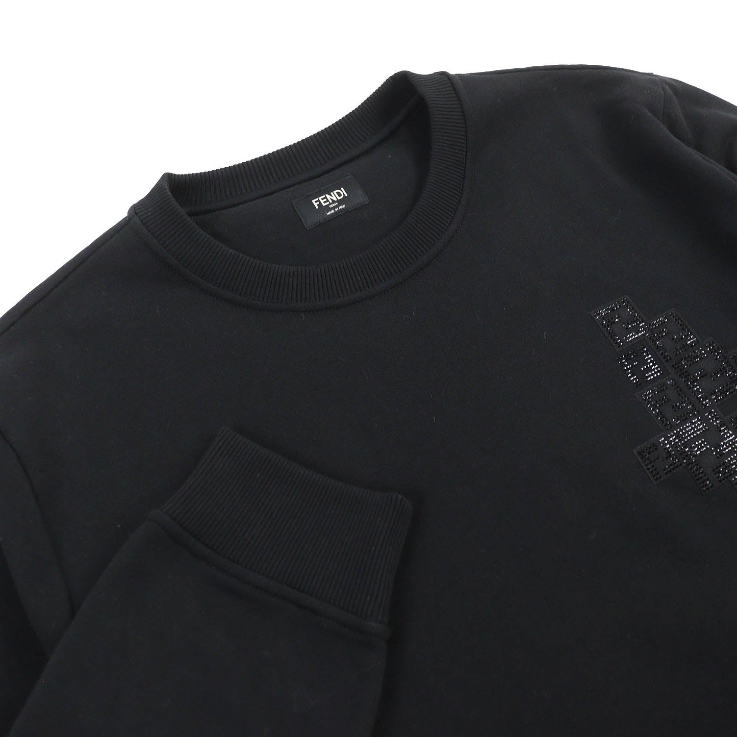 FENDI sweat FY0178 Main: 100% cotton, Part: 99% cotton, Part: 1% polyurethane black mens XL
