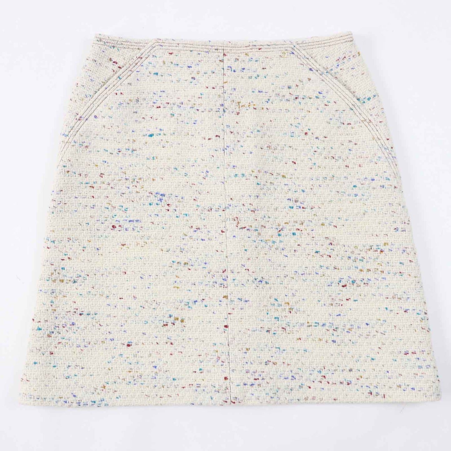CHANEL Wool Nylon Trapezoid Skirt 46 Classic Flap Tote