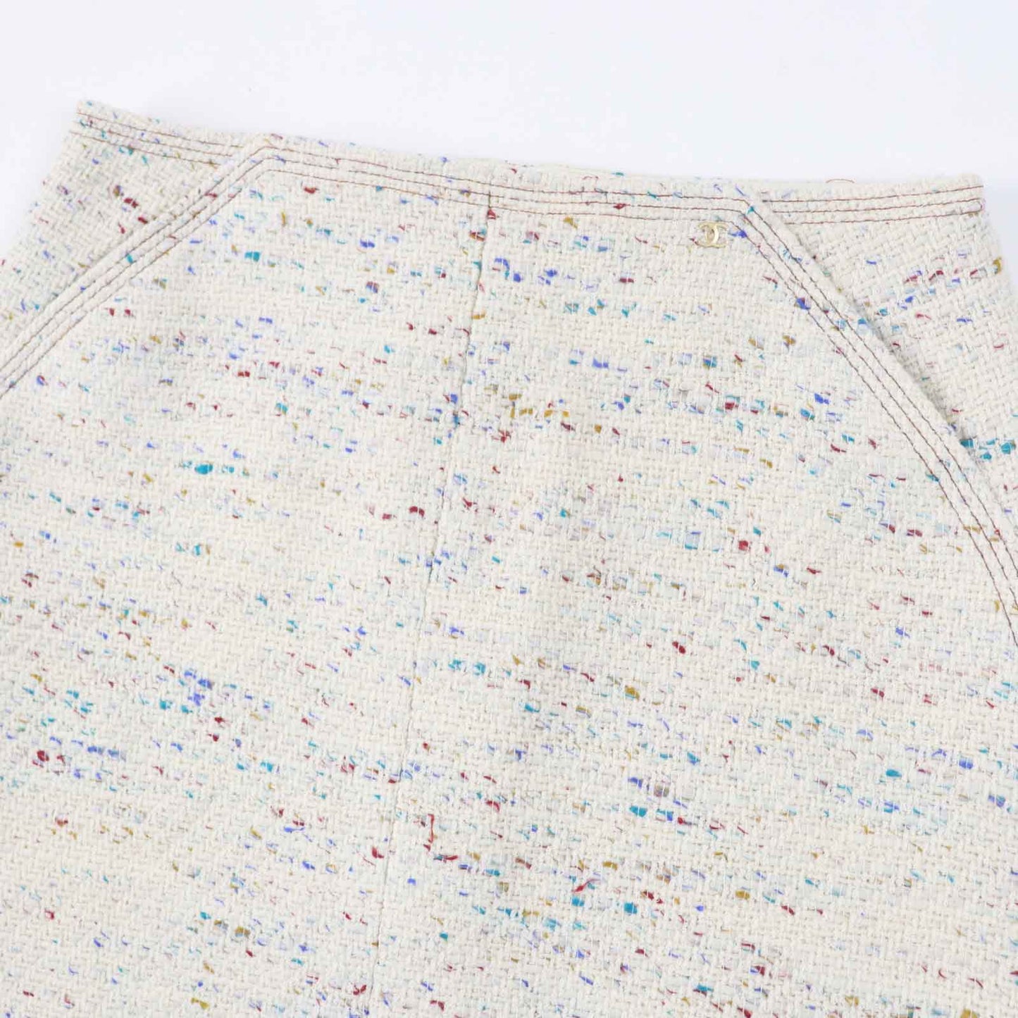CHANEL Wool Nylon Trapezoid Skirt 46 Classic Flap Tote