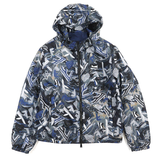 FENDI Jacket FW1088 AIXY Outer: 100% nylon, Lining: 100% wool, Filling: 100% polyester Blue Gray Black type mens 46