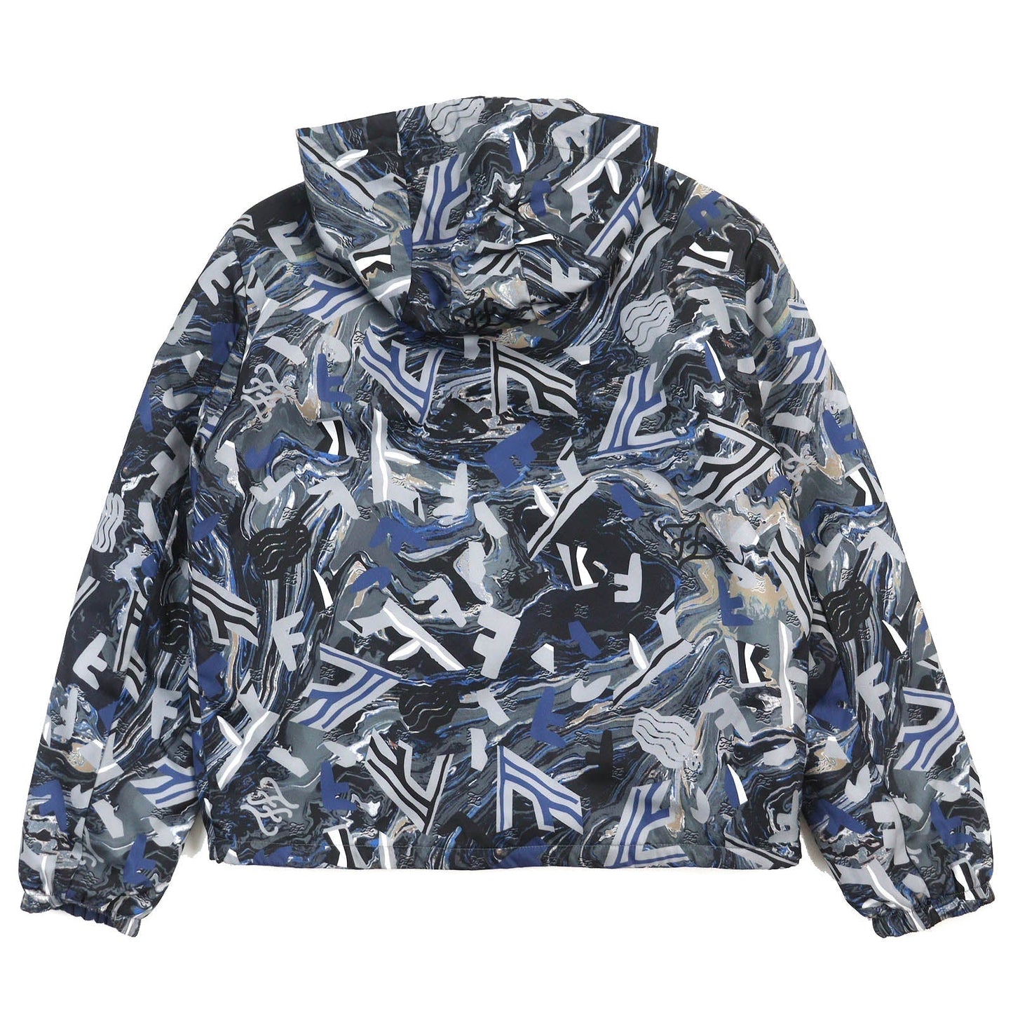 FENDI Jacket FW1088 AIXY Outer: 100% nylon, Lining: 100% wool, Filling: 100% polyester Blue Gray Black type mens 46
