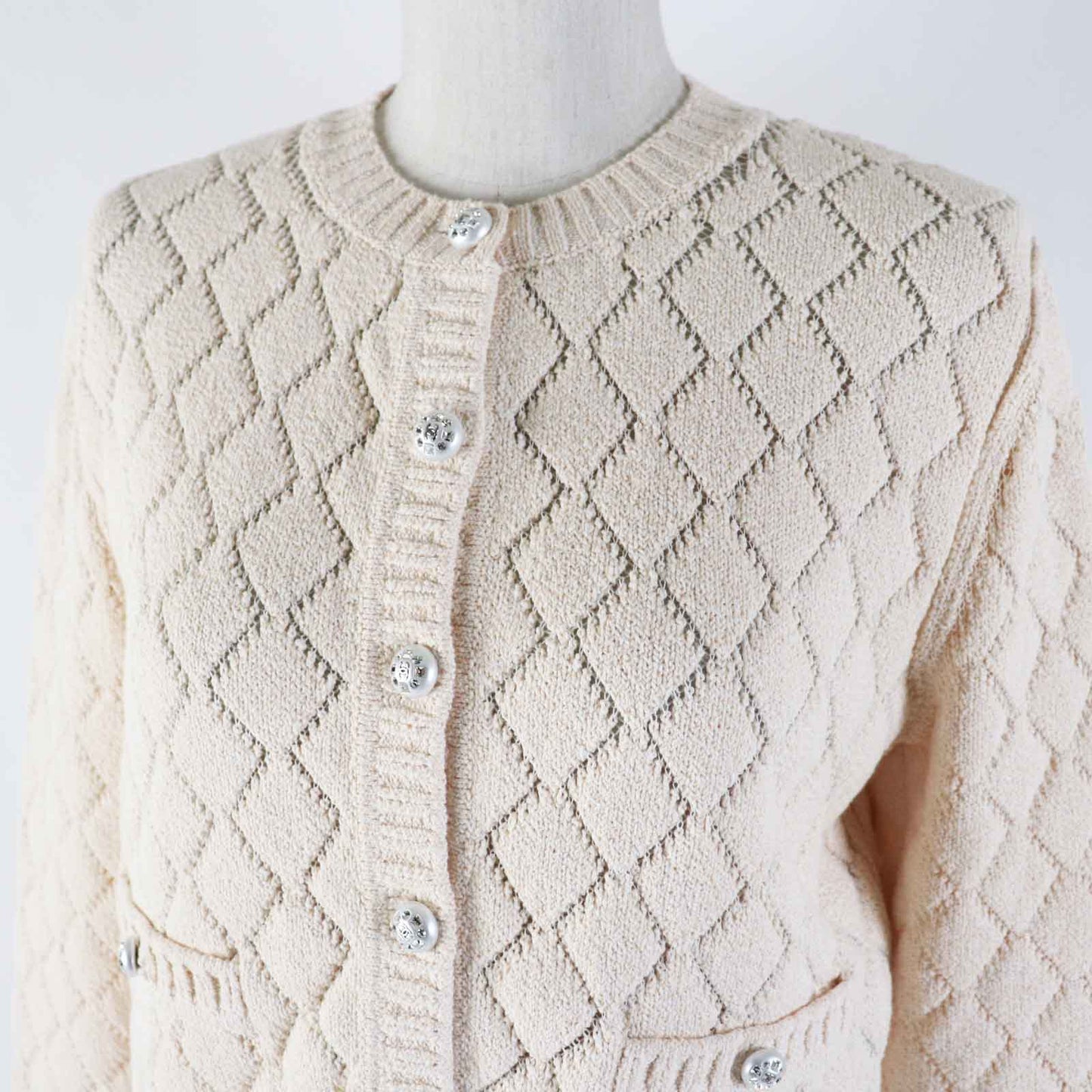Chanel Cotton Polyamide Cardigan Classic Flap Tote
