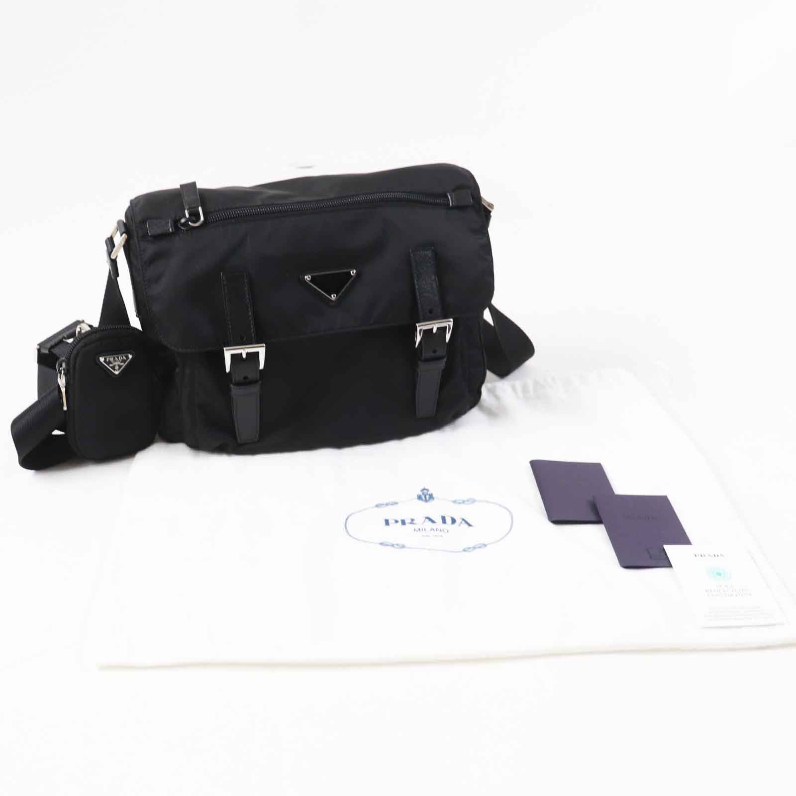 PRADA Shoulder Bag Main: Nylon black RE-NYLON Women