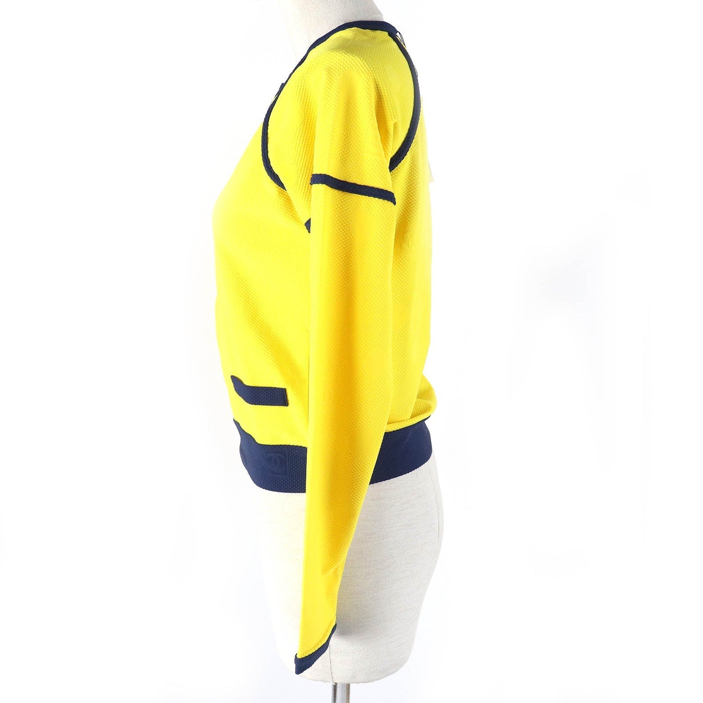 Chanel Sports Line Jacket Yellow Navy 36 Classic Flap Tote