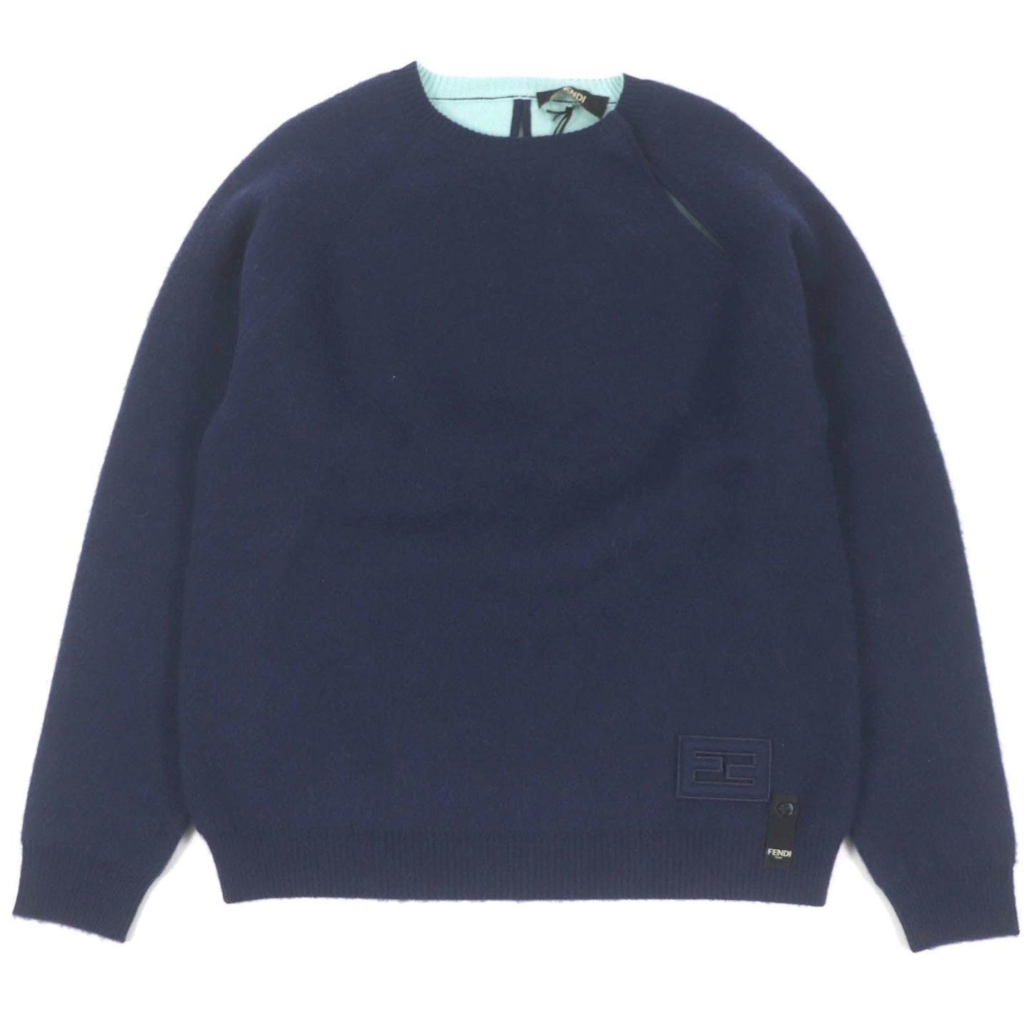 FENDI knit FZX110 Main: 95% cashmere, Main: 5% nylon Navy mens 46