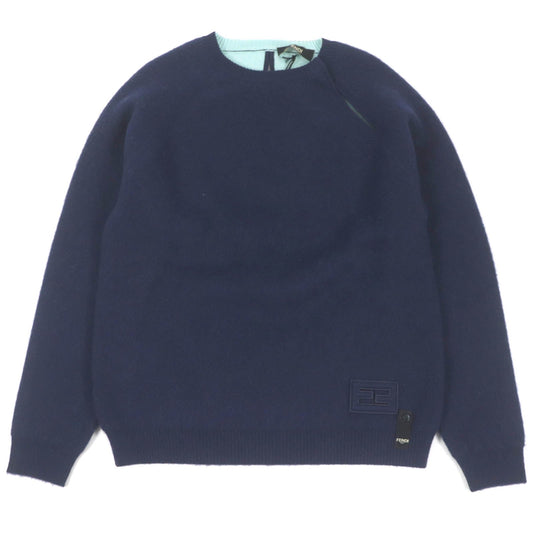 FENDI knit FZX110 Main: 95% cashmere, Main: 5% nylon Navy mens 46