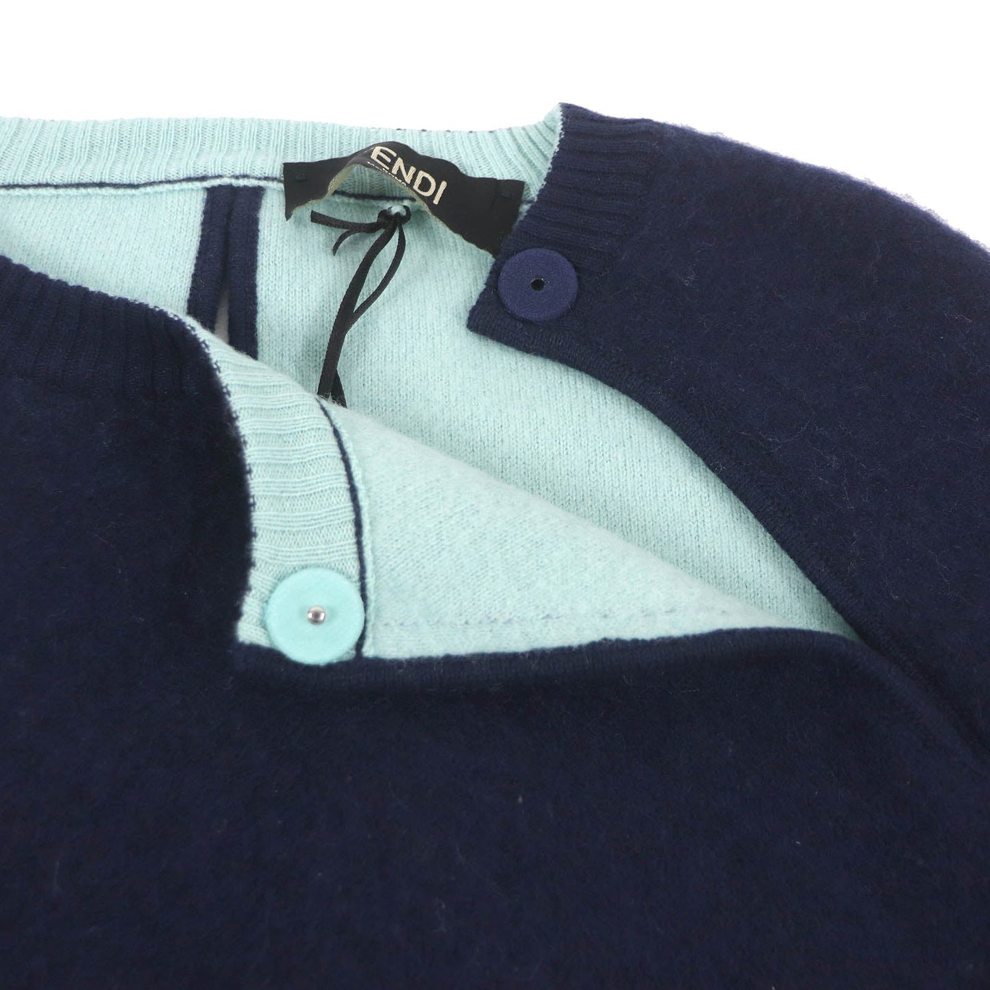 FENDI knit FZX110 Main: 95% cashmere, Main: 5% nylon Navy mens 46