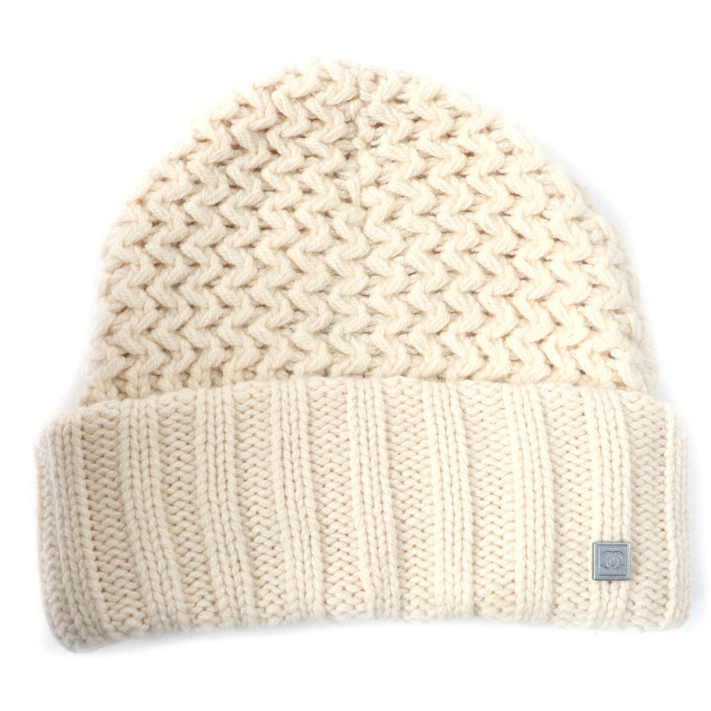 Chanel Cashmere COCO Mark Knit Hat Women Classic Flap Tote