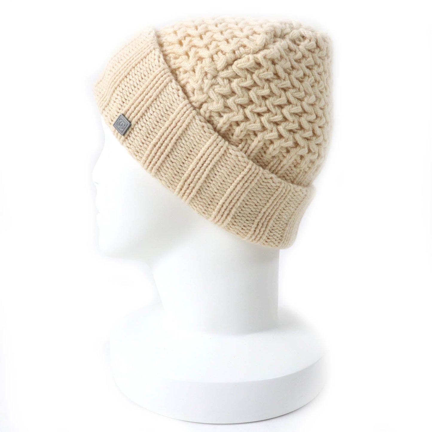 Chanel Cashmere COCO Mark Knit Hat Women Classic Flap Tote