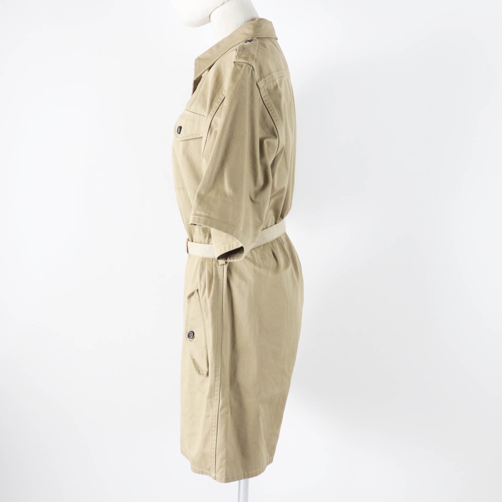 PRADA Tsunagi P293HT Main: 100% cotton, part: 74% linen, part: 26% elastane, leather part: calf leather Beige type Women 36