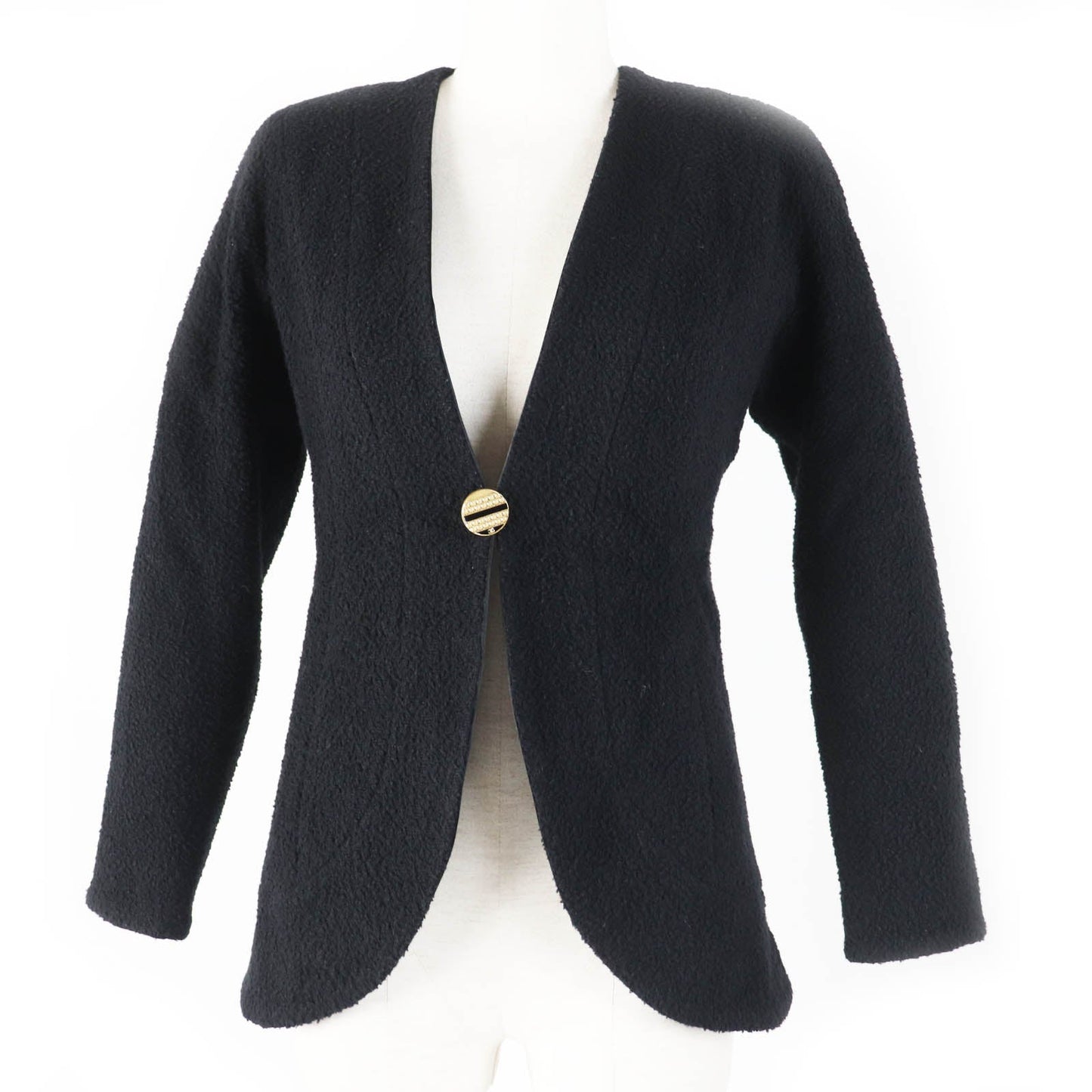 Chanel Wool Silk Tweed Jacket Black 34 Classic Flap Tote
