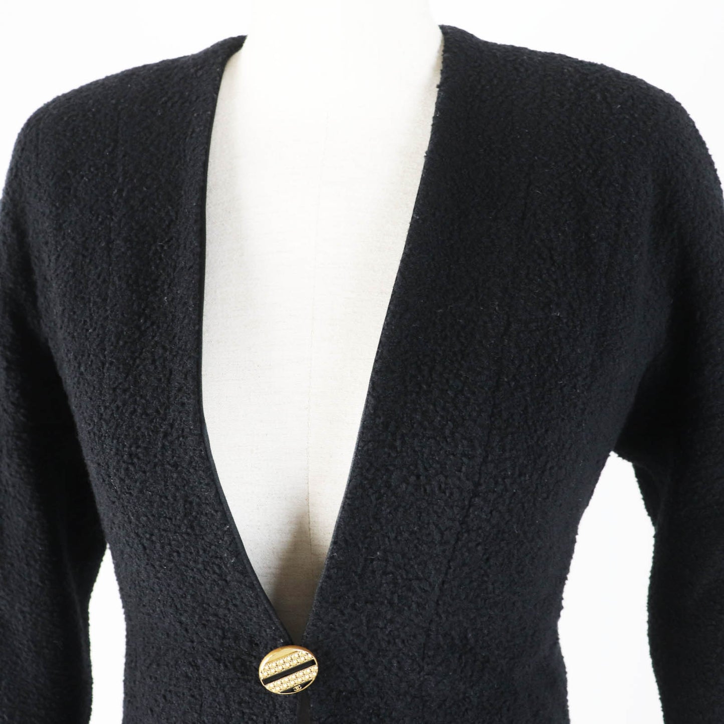 Chanel Wool Silk Tweed Jacket Black 34 Classic Flap Tote