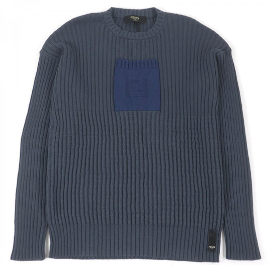 FENDI sweater FZX036 Main: 85% cotton, Main: 15% cashmere Blue gray mens 50