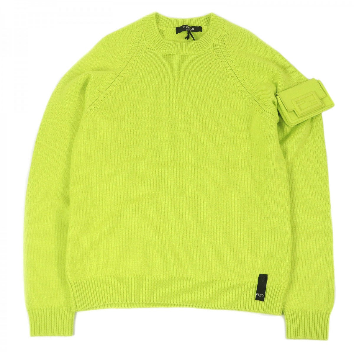 FENDI sweater FZX123 Main: 100% wool lime green mens 46
