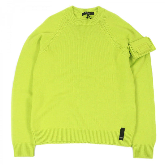FENDI sweater FZX123 Main: 100% wool lime green mens 46