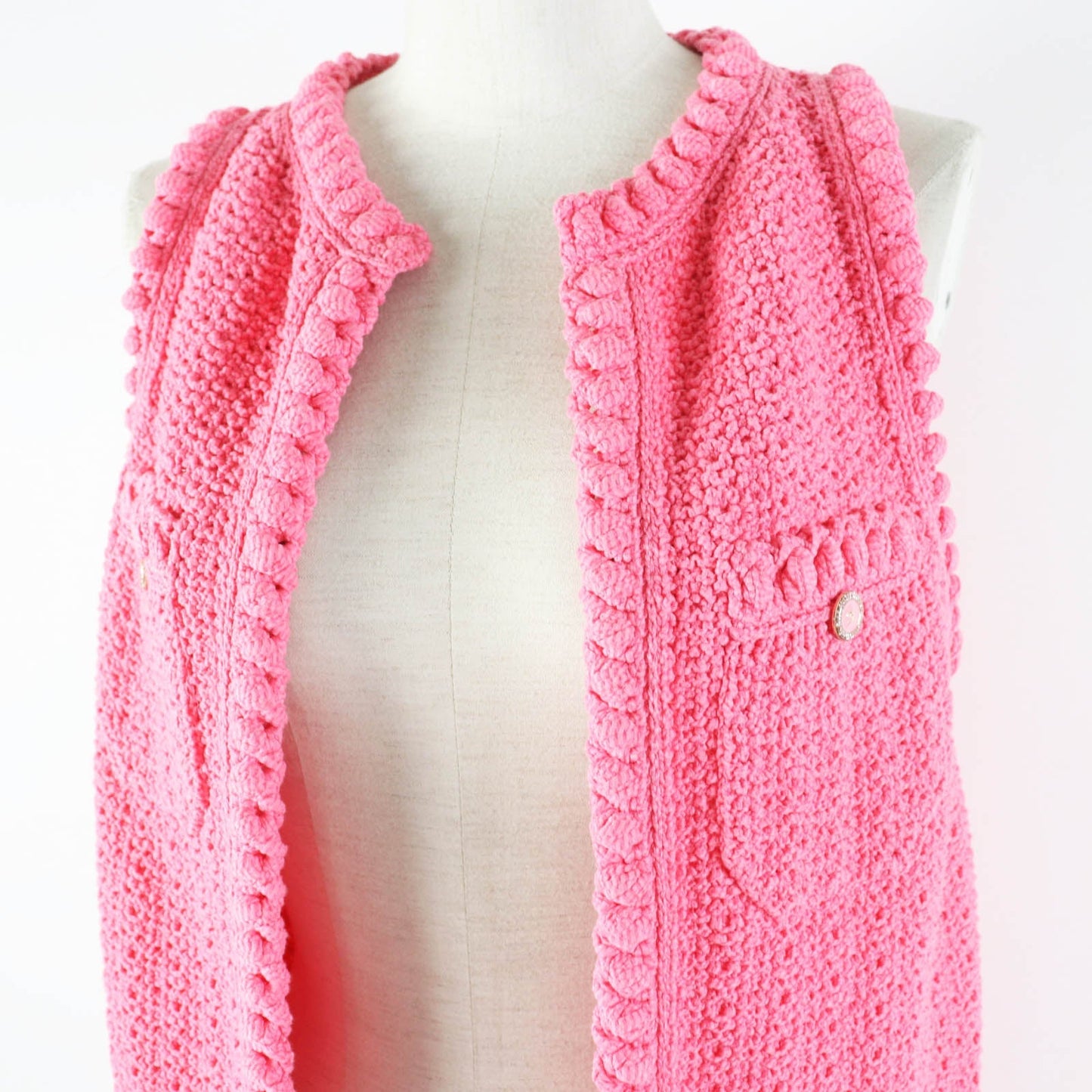 Chanel Cotton Polyamide Long Gilet 34 Classic Flap Tote