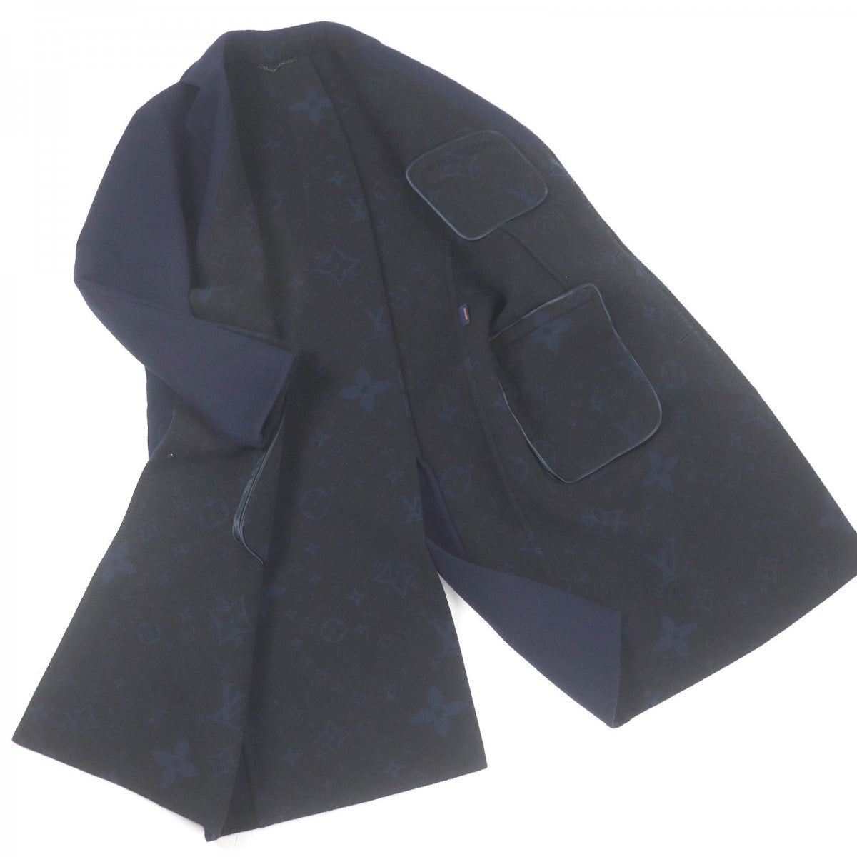 LOUIS VUITTON Chester coat HJC55E Outer: 100% wool, Lining: 72% cupra, Lining: 28% cotton Navy mens 44
