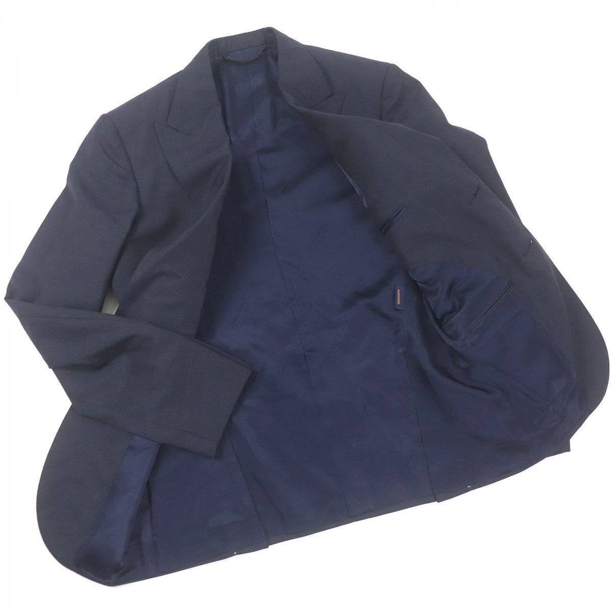 LOUIS VUITTON suit Outer: 100% wool, Lining: 28% acetate, Lining: 25% rayon, Lining: 19% cupra, Lining: 15% cotton Navy mens 44