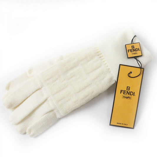 FENDI gloves 00018401 Main: 90% wool, Main: 8% nylon, Main: 2% polyurethane Ivory Women 42