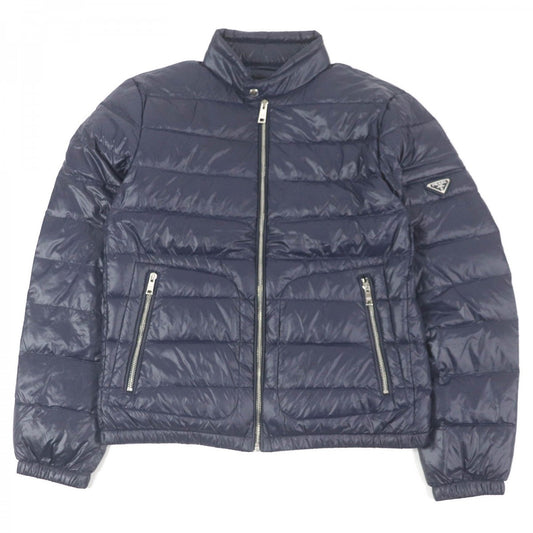 PRADA Down jacket SGA506 Main: 100% polyamide (nylon), Filling: 90% down, Filling: 10% feather, Partially recycled polyester Navy mens 46
