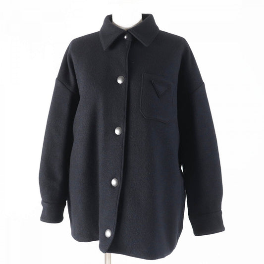 PRADA coat P594L Main: 55% virgin wool, Main: 45% cashmere, Lining: 100% recycled polyamide, Filling: 55% polyester, Filling: 45% recycled polyester black Women 38