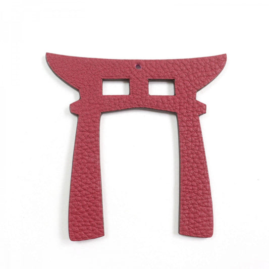 HERMES Bag charm Epsom Togo Red Petit H Women