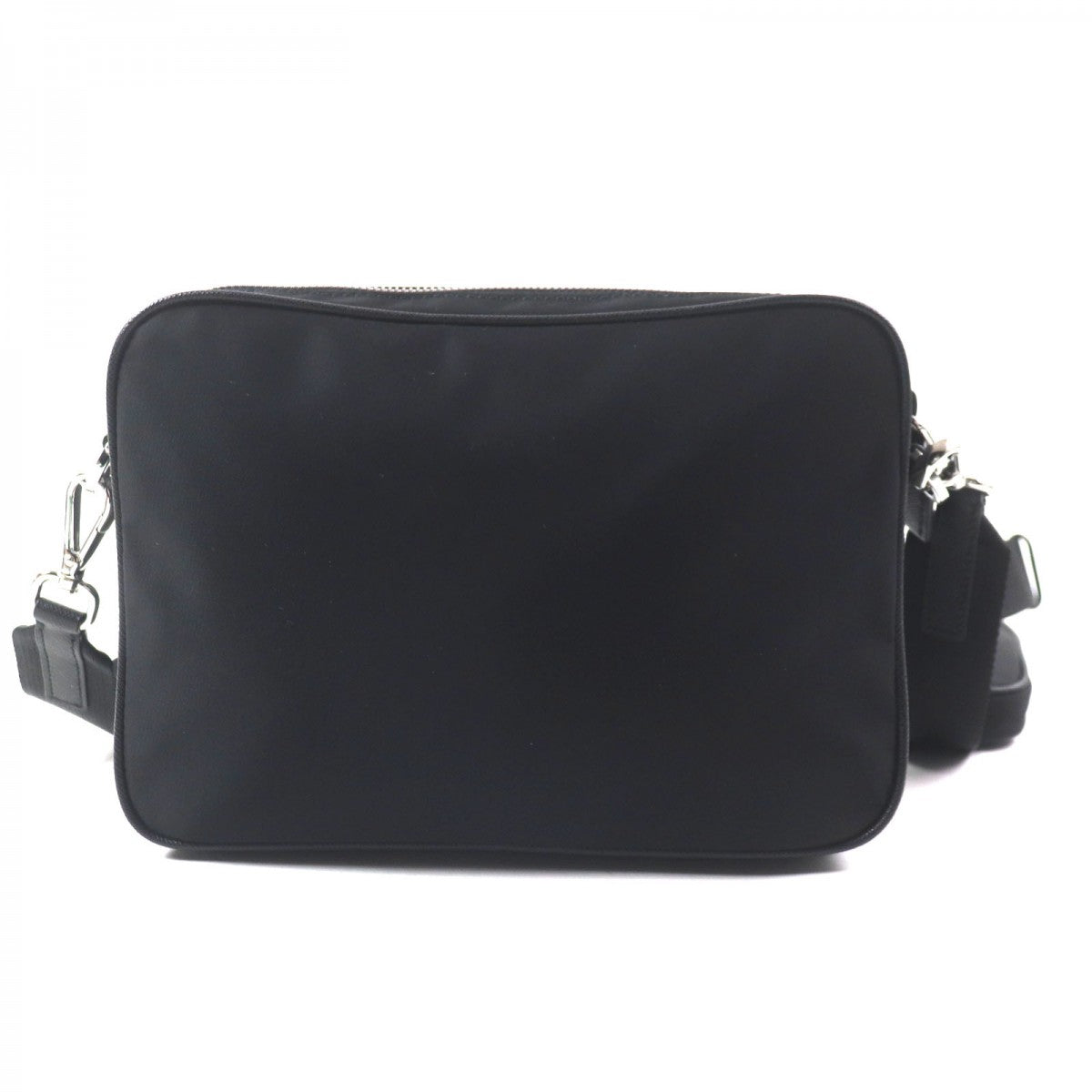 PRADA Shoulder Bag Main: Nylon, Part: Saffiano leather black mens