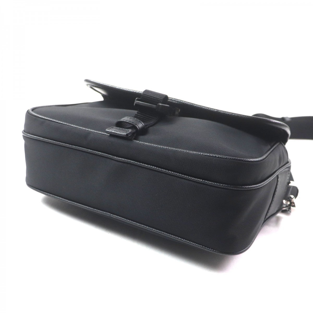 PRADA Shoulder Bag Main: Nylon, Part: Saffiano leather black mens