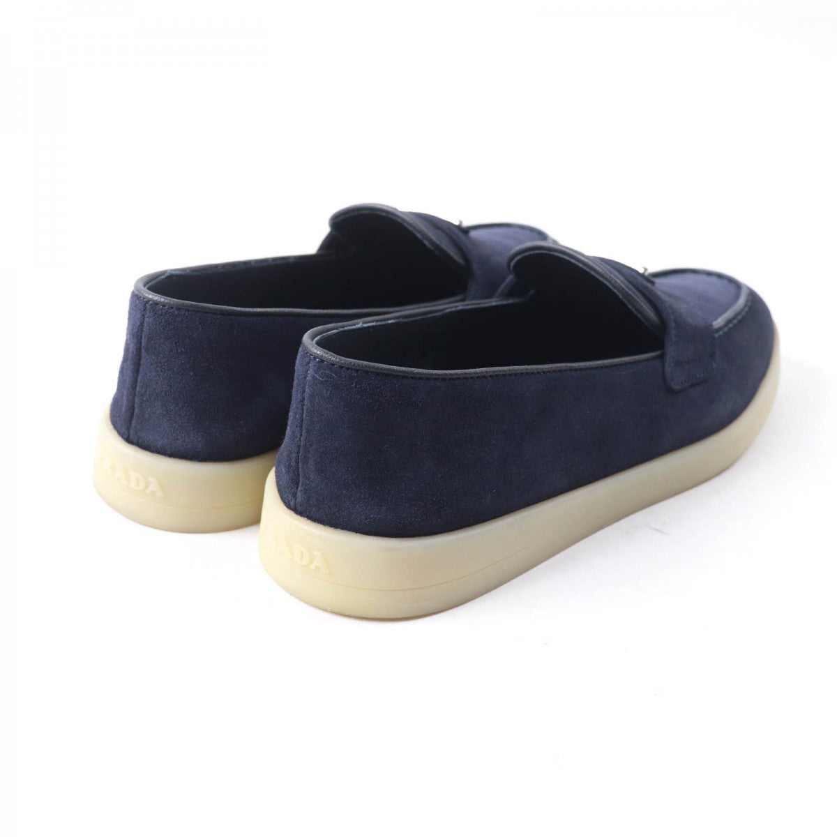 PRADA loafers 1D222N Main: Suede leather Navy Women 35.5