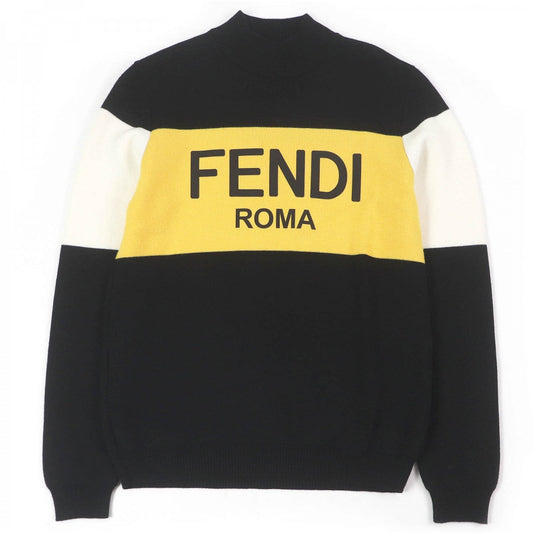 FENDI sweater FAE541 Main: 100% wool, Part: 100% polyurethane Black type mens 48