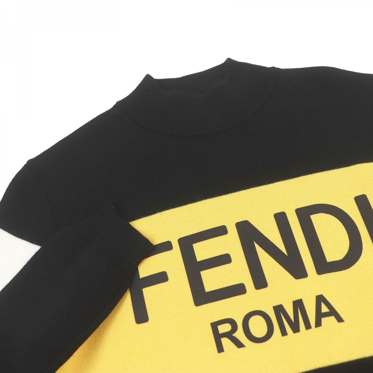 FENDI sweater FAE541 Main: 100% wool, Part: 100% polyurethane Black type mens 48
