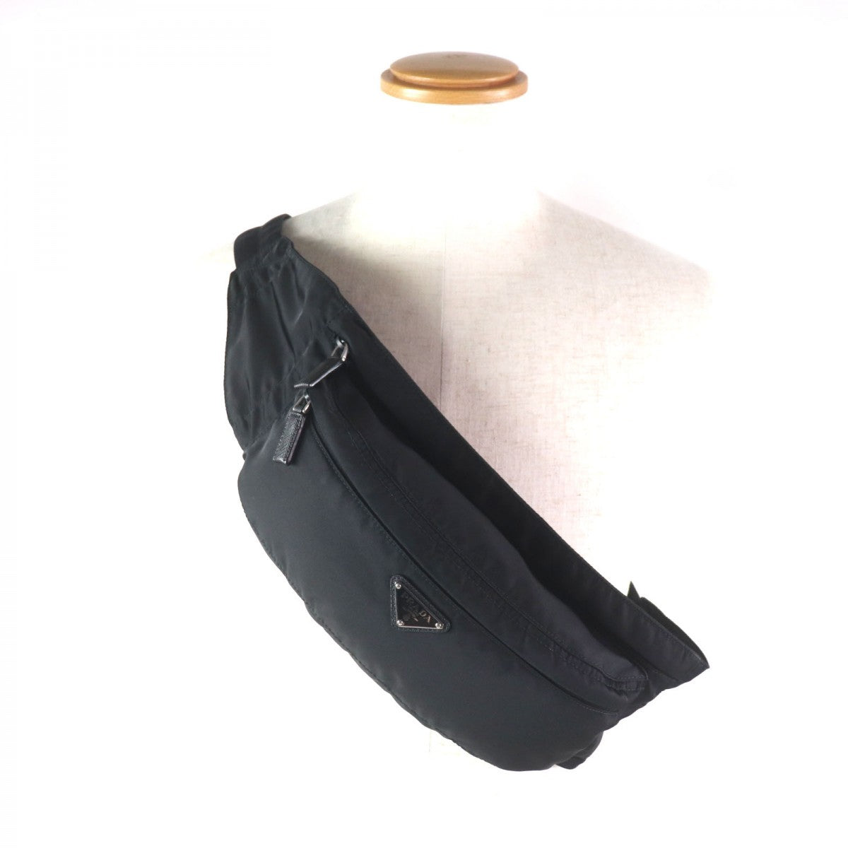 PRADA Sling bag Main: Nylon, Part: Saffiano leather black Test mens