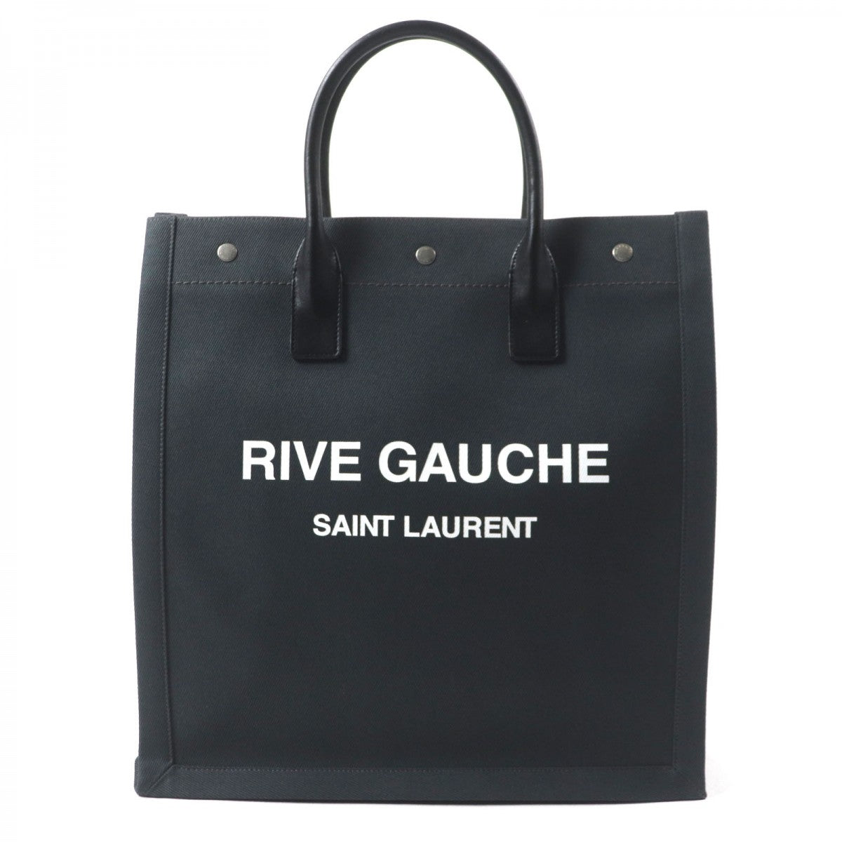 SAINT LAURENT PARIS Tote Bag 632539 Main: Canvas, Main: Leather dark gray black Rive Gauche N/S mens