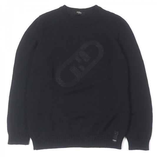 FENDI sweater FZX088 Main: 100% wool black mens 52