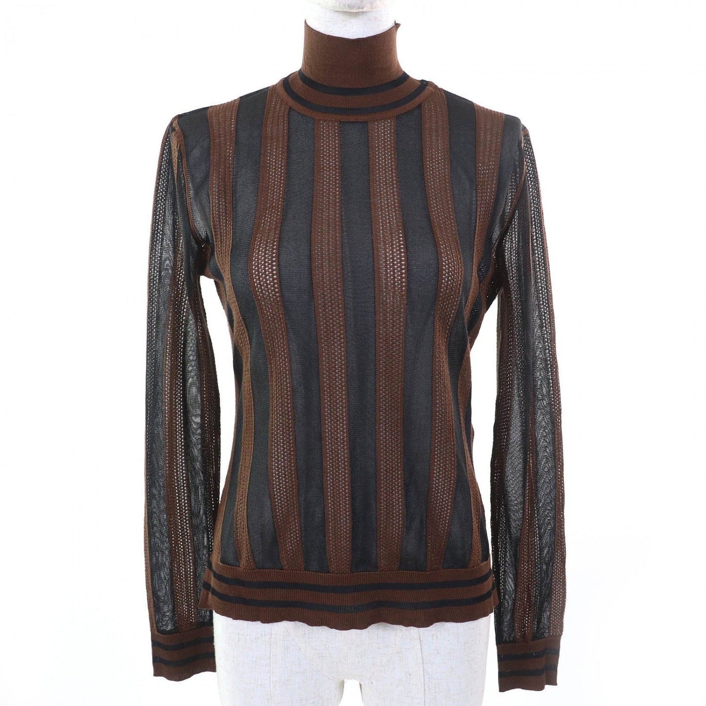 FENDI tops FZY923 silk Brown Black type 38